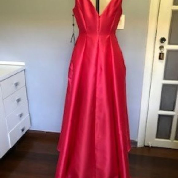 Adrianna Papell Red High Low Dress - Picture 6 of 8